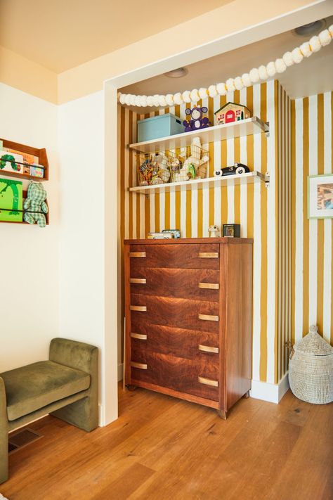 An EHD Alum Nursery Reveal With DIY Ideas So Good That Grown Ups Will Want To Steal Too - Emily Henderson Cool Nursery Ideas, Primary Color Nursery, Cool Nursery, Bold Nursery, English Nursery, Practical Furniture, Nursery Reveal, Kids Shared Bedroom, Colorful Kids Room