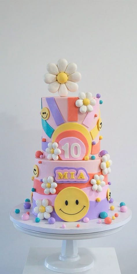 birthday cake, birthday cake ideas, birthday cake images, birthday cake pictures, chocolate birthday cake Pastel Bday Cake, Preppy Birthday Party Cake, Good Vibes Cake, Aesthetic Smash Cake, Preppy Party Cake, Happy Cake, Hippie Cakes Birthdays, 8 Is A Vibe Birthday Cake, Birthday Cake 12 Yrs Old