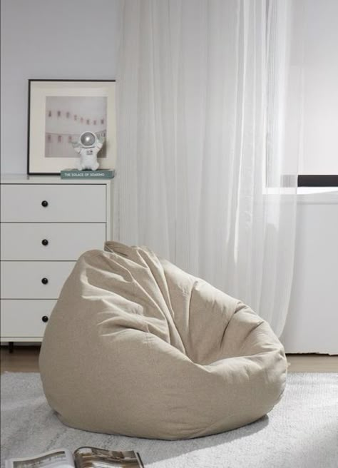 Bean Bag Chair Bedroom Aesthetic, Bean Bag Chair Aesthetic, Bean Bag Aesthetic, Beanbag Bedroom, Cute Bean Bag, Bedroom Bean Bags, Puff Aesthetic, Puff Chair, Bean Sofa