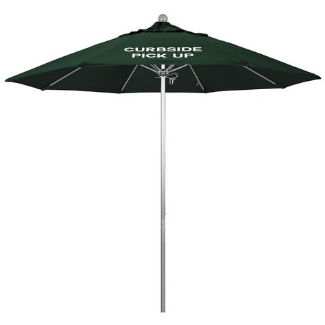 Curbside pickup logo design is perfect for to-go restaurants that also have outdoor seating. These commercial grade patio umbrellas feature Sunbrella canopies! Up Logo, Outdoor Umbrellas, Black Umbrella, Umbrella Cover, Outdoor Patio Space, Table Umbrella, Patio Shade, Fabric Pictures, Outdoor Restaurant