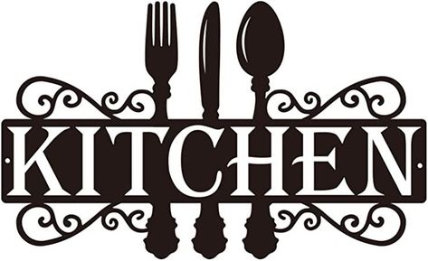 Kitchen Metal Sign, Dining Room Wall Decor Kitchen Word Art Farmhouse Cooking Gift Housewarming Gift Farmhouse Kitchen And Dining Room, Farmhouse Kitchen And Dining, Etching On Glass, Luxury Bar Design, Kitchen Vector, Tags Png, Wood Burning Stencils, Kitchen Words, Cooking Gift