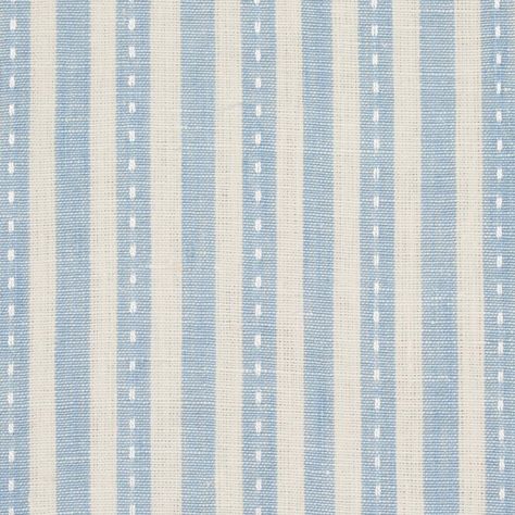 Mathis Ticking Stripe - Sky Fabrics | Schumacher Ticking Stripe Fabric, Designer Upholstery Fabric, Ticking Fabric, Schumacher Fabric, Stripe Fabric, Navy Fabric, New Traditional, Ticking Stripe, Running Stitch