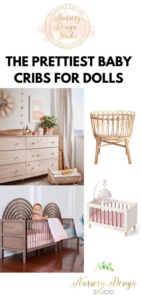 We are rounding up the best baby cribs for dolls! Reborn Doll Nursery Room Ideas, Baby Doll Play Area, Baby Doll Storage, Diy Baby Doll Crib, Baby Doll Play, Baby Doll Crib, Baby Doll Furniture, Best Baby Cribs, Baby Doll Bed