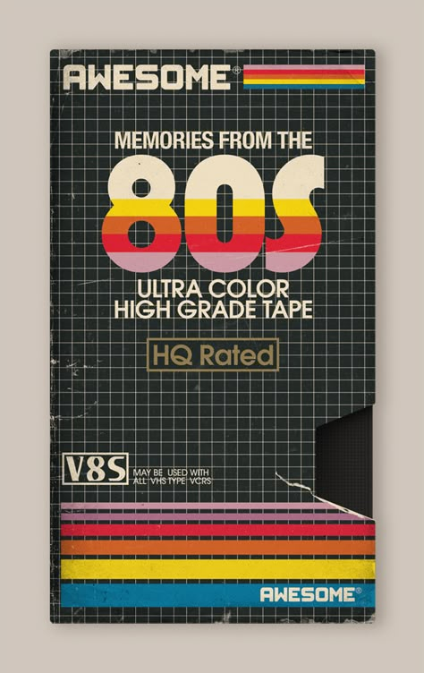 Memories from the 80's on Behance 80s Poster, 80s Logo, Retro Graphic Design, Desain Editorial, 타이포그래피 포스터 디자인, 80s Design, New Retro Wave, 카드 디자인, 80s Aesthetic