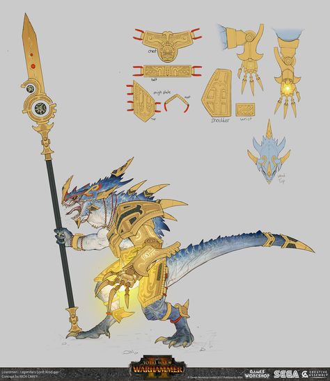 Creative Assembly Total War: Warhammer Art Blast Total Warhammer Lizardmen, Lizardmen Warhammer, Warhammer World, Cold Blooded, Fantasy Battle, Model Sheet, Arte Cyberpunk, Warhammer Art, Fantasy Races