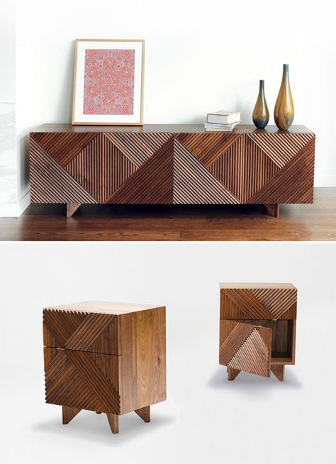 Furniture designer Rosanna Ceravolo at Design : Made :‘Enzo’ cabinet and side tables. Genius. Modern Wood Furniture, Furnitur Ruang Keluarga, Timber Furniture, Luxury Garden, Into The Woods, Furniture Details, Furniture Designer, The Design Files, Furniture Inspiration