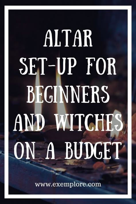 Altar Placement, Budget Witchcraft, Altar Setup, Wicca For Beginners, Witchcraft Spells For Beginners, Beginner Witch, Witchcraft Altar, Altar Tools, Green Witchcraft