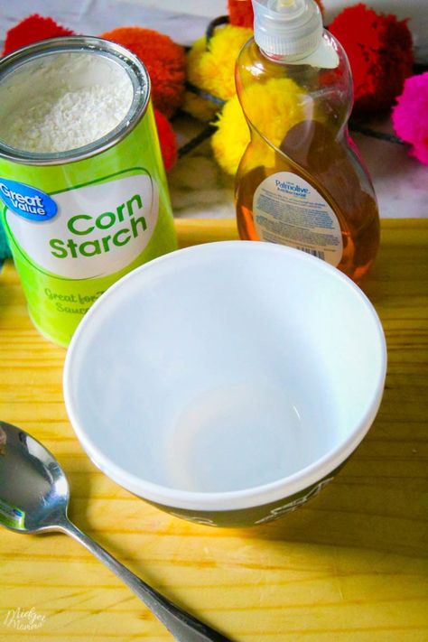 Slime Recipe Cornstarch, 1 Ingredient Slime, Science Prek, Cornstarch Slime, Dish Soap Slime, 2 Ingredient Slime, Butter Slime Diy, Butter Slime Recipe, Slime Kids