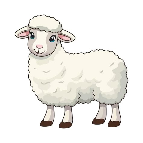 Cartoon sheep on white background vector | Premium Vector #Freepik #vector #night #nature #farm #background Sheep Cartoon Cute, Sheep Cartoon Images, Sheep Cartoon Drawing, Cute Sheep Cartoon, Sheep Icon, Sheep Graphic, Farm Background, Sheep Clipart, Animals On The Farm