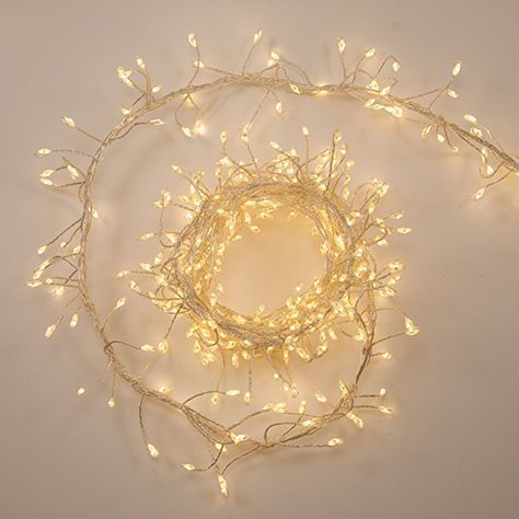 Amazon.com : 8' Fairy Lights String - LED Cluster Lights Christmas Lights - Fairy Lights for Decorating - Fairy Garland Lights (400 Warm White Fairy Lights on Silver Wire) : Home & Kitchen Christmas Lights Wedding, Fairy Garland, Garland Lights, Christmas Stairs, Christmas Lights Outside, Warm White Fairy Lights, White Fairy Lights, White Fairy, Cluster Lights