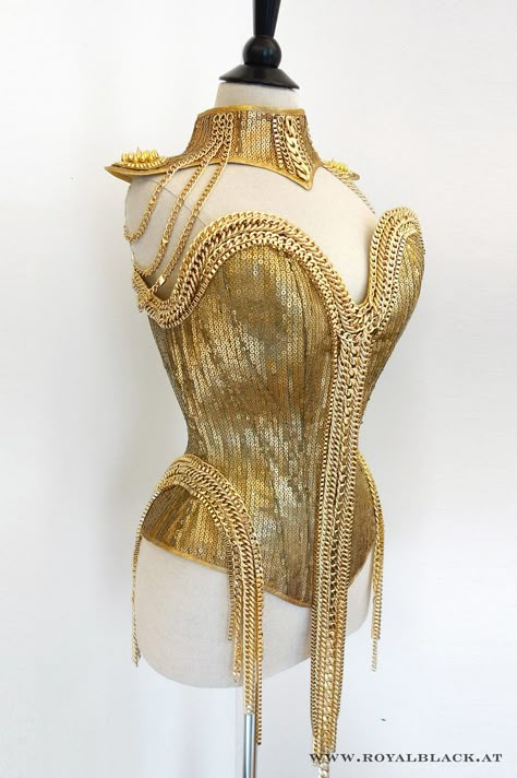 Gold Sequin Fabric, Gold Corset, Corset Fashion, Corsets And Bustiers, Sequin Fabric, Fantasy Fashion, Bustiers, Performance Outfit, Couture Collection