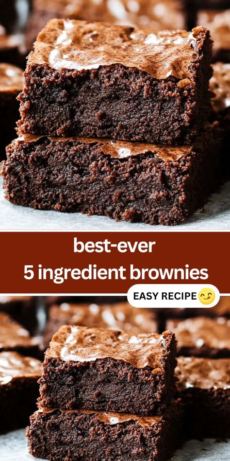 Discover the ultimate 5-ingredient brownies that are rich, fudgy, and incredibly easy to make. These brownies feature a perfect balance of sweetness and chocolate flavor, making them an irresistible dessert for any occasion. With just sugar, eggs, butter, cocoa powder, and flour, you can create a delicious treat that everyone will love. Whether you’re hosting a gathering or craving a sweet snack, these brownies are sure to impress. Copycat Betty Crocker Brownies, Quick Easy Brownies 3 Ingredients, Home Made Brownies Easy, Brownie With Cocoa Powder, Single Serving Brownie Recipe, 5 Ingredient Brownies, Brownies From Scratch With Cocoa Powder, Easy Recipes With Cocoa Powder, Easy Homemade Brownies From Scratch