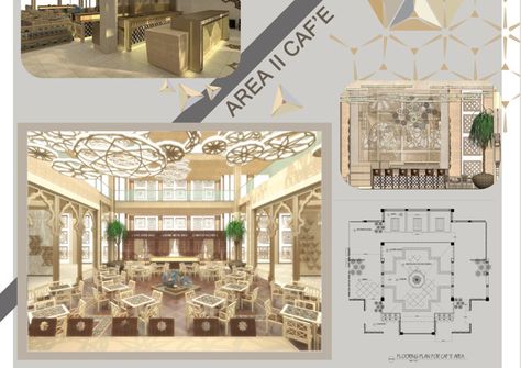 Graduation Project : Islamic Museum, part I on Behance Interior Design Graduation, Restaurant Design Plan, Jewelry Shop Interior, Islamic Museum, Interior Design Collage, Architecture Model Trees, Architect Plan, Mosque Interior, Restaurant Exterior Design