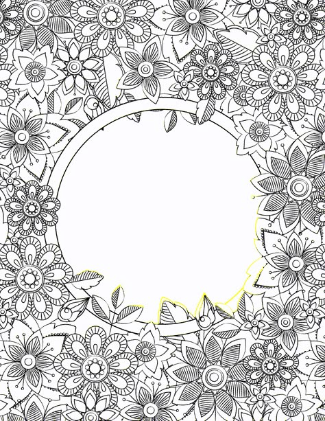 Take time for yourself or as a creative activity to enjoy with your children with beautiful free printable mindfulness colouring pages for adults and kids. These free colouring pages are perfect for being in the moment and disconnecting from your busy day for a while. Reduce stress with free coloring in pages for all ages to enjoy. Border Coloring Pages, School Binder Covers, Binder Covers Printable, Mindfulness Colouring, Book Cover Page, A Coloring Page, Egg Design, School Binder, Binder Cover