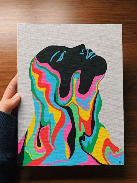 Melting Painting Ideas, Easy Canvas Painting Trippy, Random Abstract Art, Canvas Painting Ideas For Room Decor, Painting Aesthetic Ideas On Canvas, Drawings To Sell Ideas, Aesthetic Alcohol Marker Art, Acrylic Painting Tips For Beginners, Posca Drawing Ideas Aesthetic