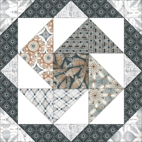 Quilt Patterns With Center Square, One Block Quilt Patterns, 3 Block Quilt Pattern, 9patch Quilts Block Patterns, Rustic Quilt Patterns, Filler Quilt Blocks, Kitchen Quilting Projects, Modern Quilts Contemporary Free Pattern, Free Quilt Patterns For Men