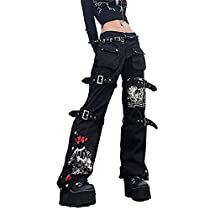 Electro Pants, Printed Streetwear, Y2k Cargo Pants, Low Waist Pants, Gothic Pants, Alt Clothes, Fashion Patchwork, Baggy Sweatpants, Baggy Cargo Pants