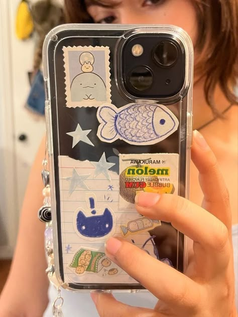 Iphone Case Ideas, Clear Phone Case Design, Diy Phone Case Design, Desain Quilling, Diy Labels, Iphone Case Stickers, Diy Iphone Case, Phone Inspo, Collage Phone Case