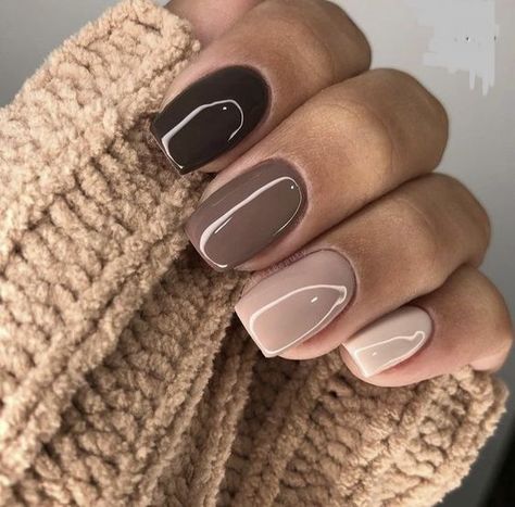 Fall Gel Nails, Her Nails, Nail Colours, Cute Gel Nails, Shellac Nails, Colorful Nail Designs, Fall Nail Colors, Neutral Nails, Dipped Nails