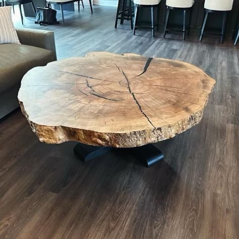 Cute little coffee table we recently delivered to a local client! Wood Slice Coffee Table, Tree Trunk Coffee Table, Log Coffee Table, Coffee Table Live Edge, Cookie Coffee, Maple Coffee, Slab Coffee Table, Wood Discs, Wood Cookies