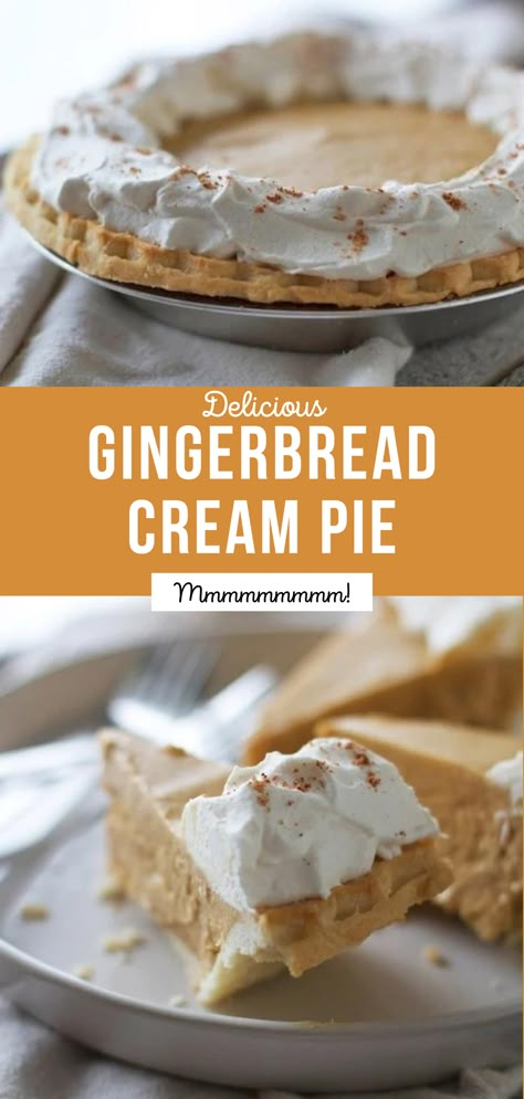 Pies To Make For Christmas, Holiday Cream Pie, No Bake Pies For Christmas, Winter Deserts Easy, No Bake Christmas Pie Recipes, Thanksgiving Cream Pie, What To Do With Vanilla Pudding, Holiday Pie Recipes Thanksgiving, Pie Recipes For Christmas