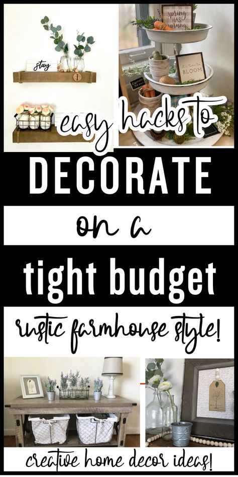 Farmhouse Decor For Small House, Farmhouse Accessories Decor, Farmhouse Living Room Ideas On A Budget, Diy Living Room Updates On A Budget, Farmhouse Apartment Decor Small Spaces Living Room, Rustic Farmhouse Style Living Room, Decorate New Home On A Budget, Rv Farmhouse Decor, Farmhouse Living Room On A Budget