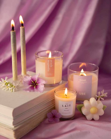 5 Asian-Owned Candle Companies To Support Now - A Beautiful Mess Leftover Candle Wax, Candle Pics, Leftover Candle, Candle Photography Ideas, Candle Photoshoot, Japanese Candles, Candle Photography, Photography Set Up, Arte Aesthetic