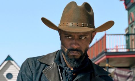 Lakeith Stanfield as Cherokee Bill in The Harder They Fall on Netflix The Harder They Fall, Lakeith Stanfield, African Origins, Black Cowboys, Call Off Duty, Cowboy Girl, Ghost Boy, Teyana Taylor, Cowboy Outfits