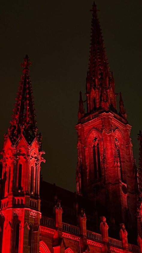 Goth Architecture, Red Goth, Red Gothic, Aesthetic Architecture, Gothic Castle, Vampire Aesthetic, Dark Christmas, Gothic Aesthetic, Gothic Architecture