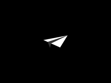 Paper Plane by Chintak Shah Paper Plane Aesthetic, Paper Plane Wallpaper, Black Plane, Plane Paper, Plane Wallpaper, Origami Logo, Plane Icon, Pc Background, Plane Design