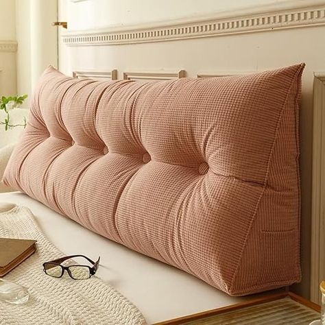 Amazon.com: UUluhao Large Triangular Headboard Pillow Blush Pink Wedge Bed Rest Reading Pillow Backrest Positioning Support Bolster Cushion for Gifts,39 * 7.87 * 19.68in : Home & Kitchen Daybed Pillows, Reading Bed, Dorm Headboard, Headboard Pillow, Bed Backrest, Pillow Headboard, Large Headboard, Bed Wedge Pillow, Bed Rest Pillow