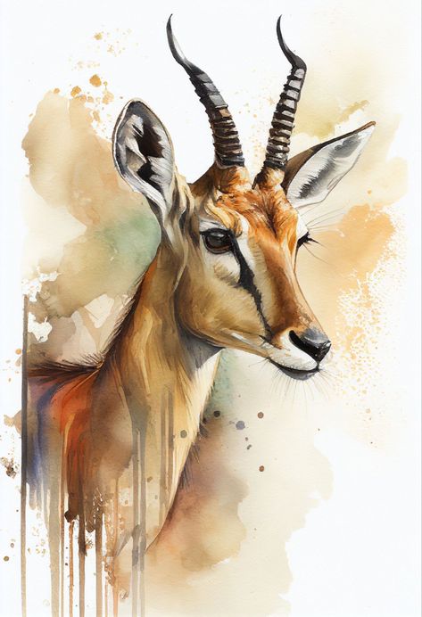 Andrew Simpson | WATERCOLOR | Bongo Antelope Portrait Bongo Antelope, Wildlife Watercolor, Animal Print Art, Watercolour Animals, Life Artwork, Watercolor Paintings Of Animals, Watercolor Paintings Nature, Wildlife Artwork, Animal Portraits Art