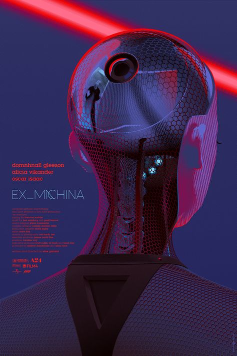 Ex Machina (2014) [7501125] by Laurent Durieux Ex Machina Movie, Remote Location, Film Poster Design, New Retro Wave, Fiction Movies, Movie Covers, Science Fiction Film, Alternative Movie Posters, Movie Poster Art