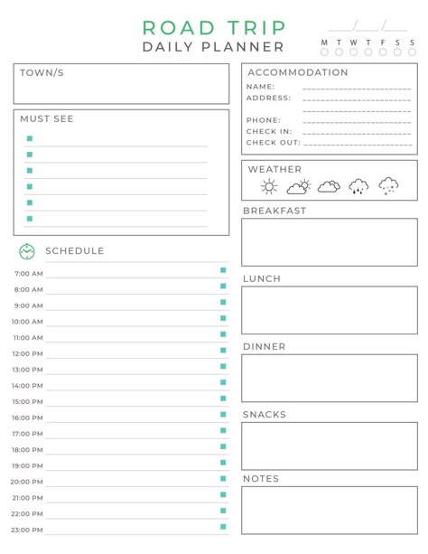 Itinerary Template Free, Trip Planning Template, Vacation Planner Template, Travel Budget Planner, Packing List Template, Printable Road, Budget Planner Free, Travel Planner Template, Itinerary Planner