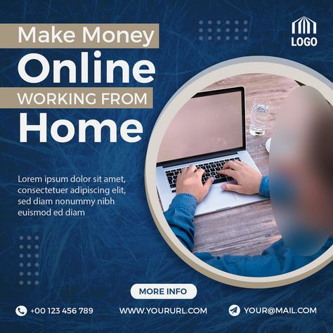 Work For Home Jobs, Our Elite Health Online Work Dp, Work From Home Photography, Online Business Poster, Online Work From Home Poster, Work From Home Logo, Work From Home Poster Design, Work From Home Images, Home Social Media Post