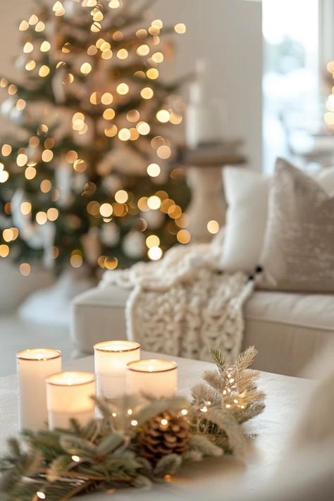 Neutral Christmas Decor - Embracing Serenity White And Tan Christmas Decor, Neutral Holiday Aesthetic, Christmas Aesthetic Neutral, Christmas Neutral Decor, Nude Christmas Decor, Beige Christmas Aesthetic, Beige Christmas Decor, Cream Christmas Decor, Neutral Christmas Aesthetic