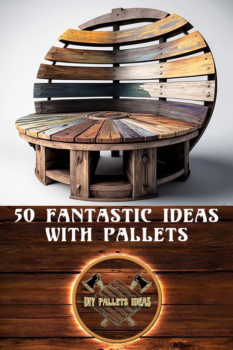 50 fantastic ideas to reproduce with recycled pallets, 1000 ideas for our home, small pallets wood project, easy pallets project. Pallets and waste wood are an excellent solution to save money and make your home a unique place, bathrooms, bedrooms, garden furniture, pool linings built at home with a little manual skill, will make our home a place unique. #palletsideas #recycledpallets #WoodworkingGuide #WoodworkingSkill #WoodworkingProjects #woodworkingideas #DIYWoodworking Unique Pallet Ideas, Ideas With Pallets, Small Pallet, Diy Wood Pallet Projects, Pallet Furniture Designs, Pallet Projects Easy, Pallet Patio Furniture, Pallet Projects Furniture, Pallet Ideas Easy