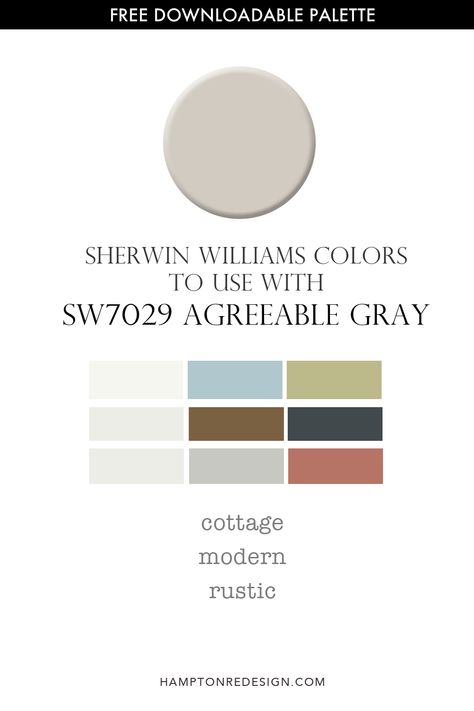 SW 7029 Agreeable Gray Coordinating Colors Agreeable Gray Sherwin Williams Coordinating Colors, Sherwin Williams Agreeable Gray Coordinating Colors, Colors That Coordinate With Agreeable Gray, Agreeable Gray Sherwin Williams Palette, Anew Gray Sherwin Williams Color Palette, Agreeable Gray Color Scheme Whole House, What Colors Go With Agreeable Gray, Agreeable Gray Sherwin Williams Color Scheme, Agreeable Gray Accent Colors