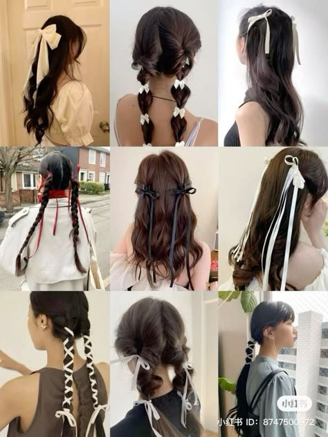 #momcut #couleurcheveux2024 #fishtailbraid #κούρεμαbob #blackhairwithblondemoneypiece #2000schunkyhighlights #sunkissedhairbrunette #edgesideas #裾カラーボブ #promhairstyles #cooperbalayagebrunettes #fluffybobblackwomen #ιδεεςγιακουρεματα #warmhoneyblonde #crazyhairday Braids Hairstyles Medium Hair, Ribbons In Hair Braid, Long Ribbon Hairstyle, Medium Hair Styles Braids, Xiao Hong Shu Hairstyle, Hairstyles With Ribbon Braided, Braided Hairstyles With Ribbon, Hair With Ribbon Hairstyles, Hair Styles With Ribbons