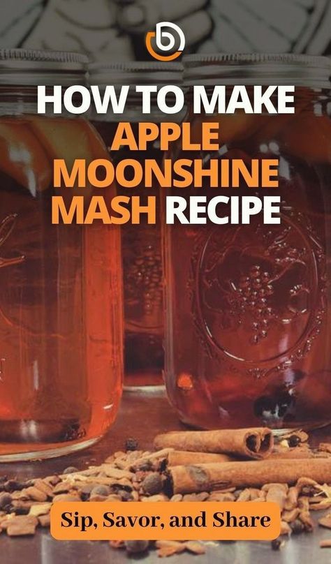 Who said making moonshine can’t be easy? The warmth and the flavor of your favorite apple pie combined with strong Everclear — all ready in an hour.Even though there are different variations of the apple pie moonshine mash recipe, we stick to the simplest one. Ours doesn’t require illegally distilled alcohol or illegally bought moonshine. Keep in mind that distilling alcohol requires a state permit. So, keep this in mind when you make variations of the recipe. Moonshine Mash Recipe, Apple Moonshine, Flavored Moonshine Recipes, Apple Pie Moonshine Drinks, Apple Pie Drink, Apple Pie Moonshine Recipe, Homemade Moonshine, Distilling Alcohol, Moonshine Recipe