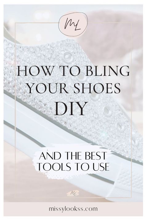 bling up shoes diy Diy Swarovski Crystals Projects, How To Bedazzle Shoes, Bling Crafts Ideas Diy Projects, Converse Tutorial, Bedazzled Sneakers, Bedazzled Converse, Diy Converse, Diy Wedding Shoes, Rhinestone Converse