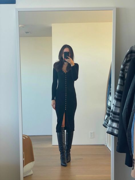 Amazon Cardigan Sweater Dress Review | POPSUGAR Fashion Amazon Cardigan, Dress Boots Outfit, Sweater Over Dress, Dress From Amazon, Fall Sweater Dress, Sweater Dress Outfit, Looks Country, Amazon Dresses, Winter Dress Outfits