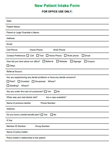 FREE 28+ Patient Intake Form Samples in PDF | MS Word Patient Intake Form, Intake Form, Emergency Contact, Case Management, Free Medical, Medical Practice, Medical Assistant, Healthcare Industry, Body Systems