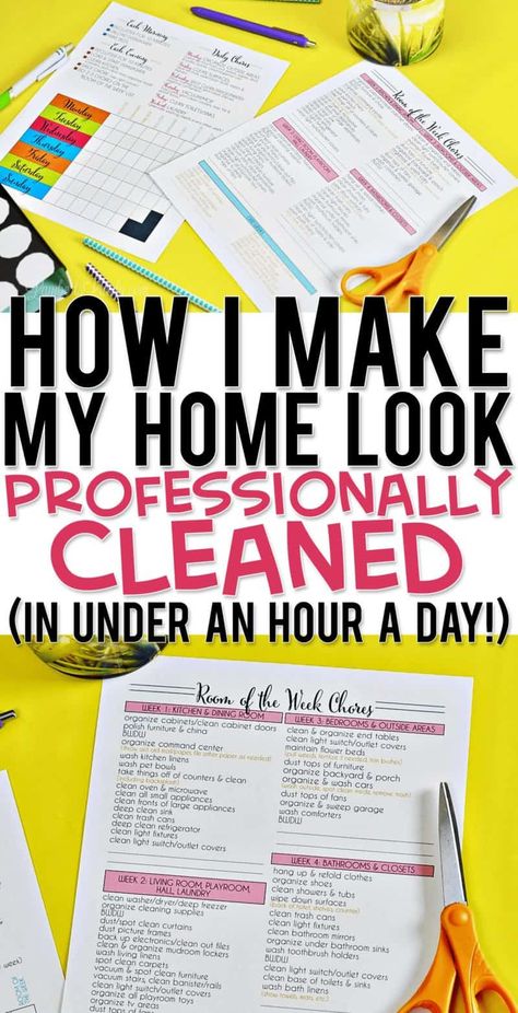 This set of free cleaning schedule printables is the easiest way to keep your home clean in an hour a day! Realistic list tasks are broken down by house zone for an organized daily & weekly routine. Monthly Deep Cleaning Schedule Free Printable, Cleaning Schedule For Working Women, Homemaking Hacks, Free Printable Cleaning Schedule, Perfect Routine, Deep Cleaning Hacks, Clean House Schedule, Weekly Cleaning Schedule, Spring Cleaning Checklist