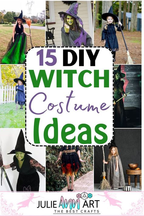 Witch Costume Witches Diy Costume, Cheap Witch Costume, Halloween Witches Costume, Home Made Witch Costume For Women, Creative Witch Costumes Diy, Diy Witches Costume Women, Nice Witch Costume, Quick Witch Costume, Group Witch Costume Ideas