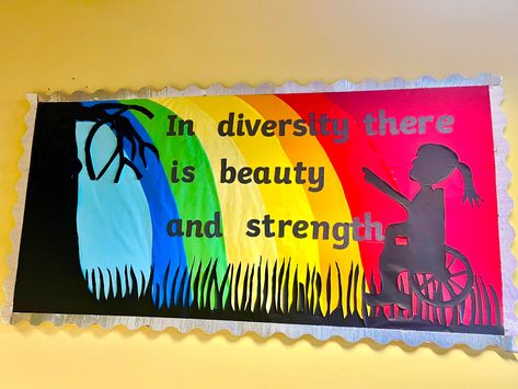 Equality and diversity multiculturalism inclusion display for schools. Maya Angelou quote Diversity Display Board, Diversity Display Classroom, Preschool Construction Area, Diversity School Display, Diversity Wall Display, Equality And Diversity Display Board, Classroom Diversity Decor, Diversity Equity And Inclusion Bulletin Boards, Diversity Display