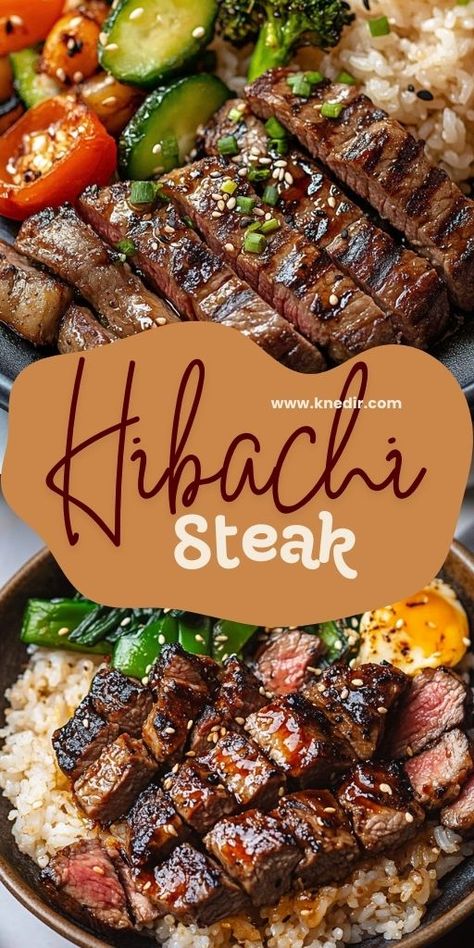 Craving restaurant-style hibachi at home? 🍖🔥 Try this sizzling Hibachi Steak recipe with tender, juicy beef and rich flavors straight from the grill. Pair it with fried rice, veggies, and that iconic white sauce! 🥢🍚 Perfect for dinner, meal prep, or entertaining guests. Don’t forget to save this recipe for your next family dinner or date night! 🥩✨ #HibachiSteak #JapaneseCooking #GrilledGoodness #QuickDinnerIdeas #AsianFlavors #FoodieFaves #HomemadeRecipes #PinterestEats Hibachi Steak Recipe, Hibachi At Home, Sizzle Steak Recipes, Hibachi Steak, Hibachi Recipes, Asian Steak, Steak And Rice, White Rice Recipes, Night Dinner Recipes