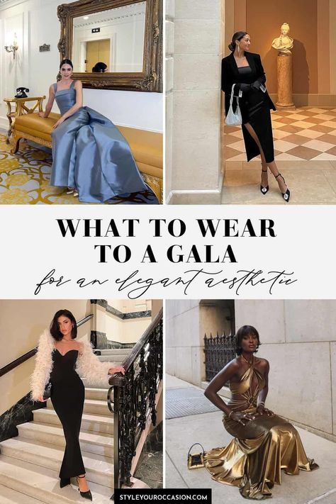 Looking for perfect gala outfit ideas for women? You’ll find exactly what to wear to a gala along with gala dresses elegant and refined, or less formal options for a black tie optional gala (short, long, black, red, and more). These gala outfits are classy and polished, and you can also try a pants option too! Whether you are petite or plus size, or somewhere in between, you’ll love these options! Gown Formal Elegant, Black Hollywood Glamour Dress, Gala Dress For Women, Formal Party Outfit Classy Chic, Gala Dresses For Short Women, Black Dress For Gala Night, Gala Ball Dress, Dress For A Gala Night, Ball Party Outfit