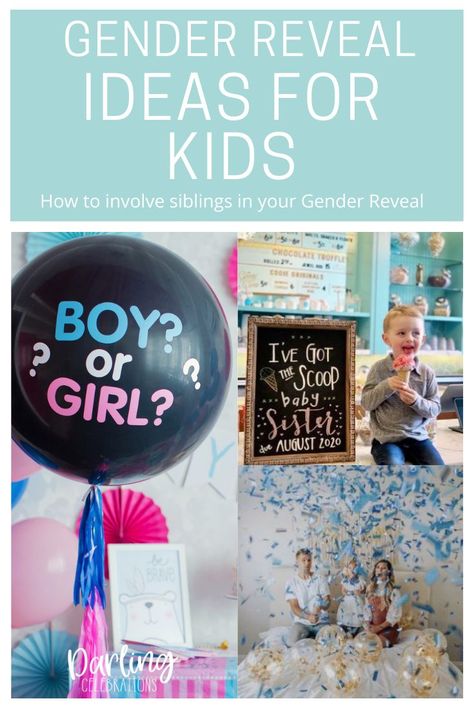 The best Gender Reveal ideas with kids. How to involve siblings in a Gender Reveal. Ideas for the best Gender Reveals with kids. #genderrevealwithkids #genderrevealswithkids #siblinggenderreveal #genderrevealideas #genderreveals Sibling Reveal Gender, Gender Reveal With Sibling Big Brothers, Gender Reveal With Older Sibling, Gender Reveal By Sibling, Gender Reveal With Big Brother, Silly String Gender Reveal, Gender Reveal Involving Siblings, Cute Gender Reveal Ideas With Toddler, Gender Reveal With Big Sister