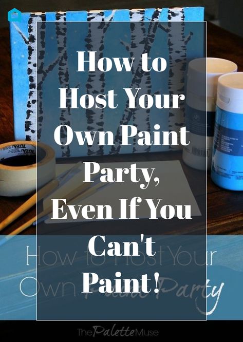 Have you heard of "Paint and Sip" parties? They basically involve drinking wine (or coffee) while an instructor takes you step by step through the process of making your own work of art. It's a fun way to hang out with your friends, while being creative, and they make a great excuse for downing some yummy party food and drinks! They can be a little pricey though, so here's how to host your own, complete with step by step Aspen Trees painting project!   Step 1: Put on a party! You know… Fall Sip And Paint Party Ideas, Paint And Sip Themes, November Paint And Sip Ideas, Christmas Painting Party Ideas, How To Host A Paint And Sip Party, Wine And Paint Party Ideas Canvases, Christmas Paint Party Ideas, At Home Paint And Sip Party, Easy Sip And Paint Ideas Step By Step